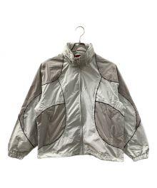 SUPREME（シュプリーム）の古着「ロゴパイピングフーデッドトラックジャケット」｜グレー
