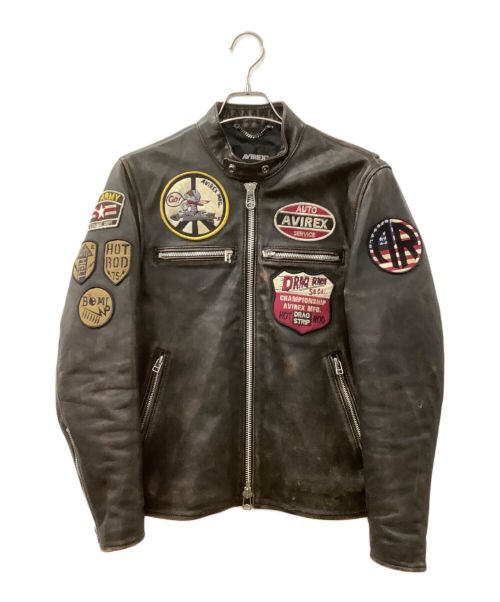 AVIREX（アヴィレックス）AVIREX (アヴィレックス) エイジド スタンド シングルライダース ブラウン サイズ:Mの古着・服飾アイテム
