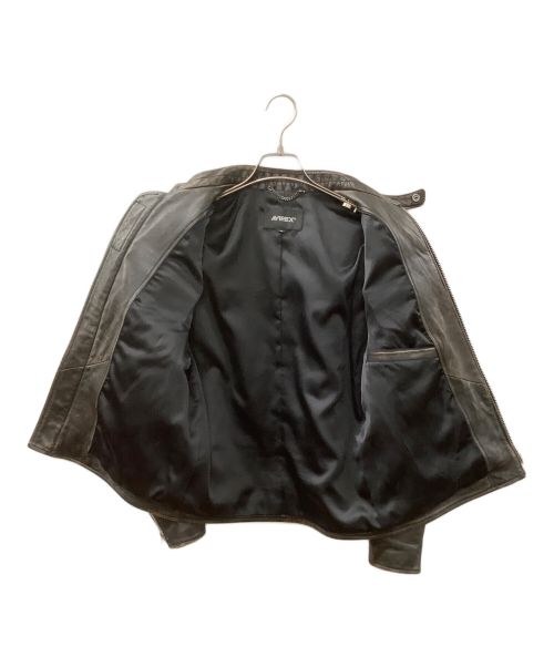 AVIREX（アヴィレックス）AVIREX (アヴィレックス) エイジド スタンド シングルライダース ブラウン サイズ:Mの古着・服飾アイテム