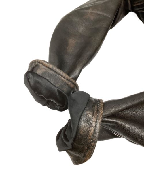 AVIREX（アヴィレックス）AVIREX (アヴィレックス) エイジド スタンド シングルライダース ブラウン サイズ:Mの古着・服飾アイテム