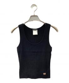 CHANEL（シャネル）の古着「リブタンクトップ」｜ブラック