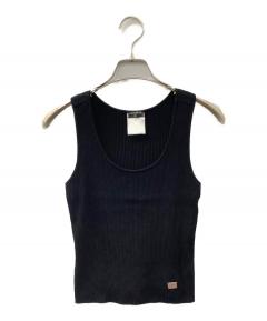 CHANEL ブラック タンクトップ 38 中古・古着通販】CHANEL (シャネル) タンクトップ ブラック サイズ:38