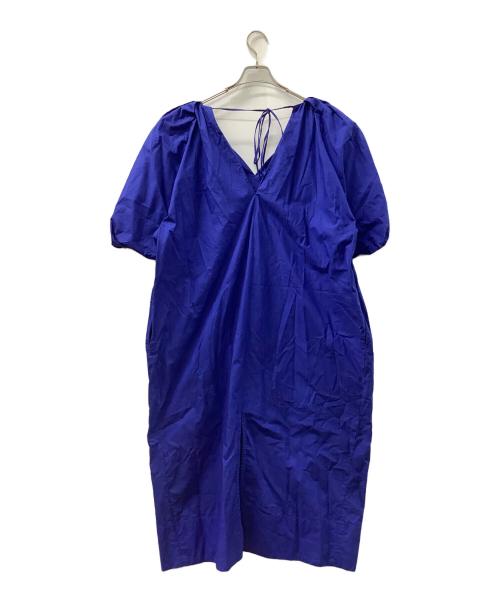 SAYAKA DAVIS（サヤカ デイヴィス）SAYAKA DAVIS (サヤカ デイヴィス) パフスリーブタックワンピース ブルー サイズ:Sの古着・服飾アイテム