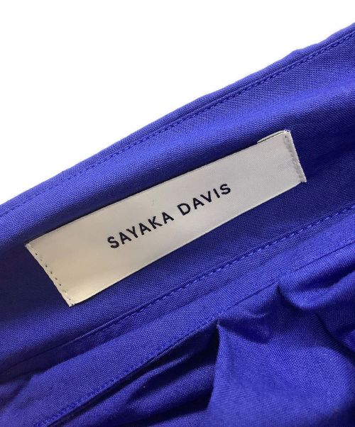 SAYAKA DAVIS（サヤカ デイヴィス）SAYAKA DAVIS (サヤカ デイヴィス) パフスリーブタックワンピース ブルー サイズ:Sの古着・服飾アイテム