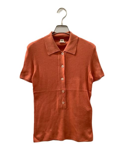 HERMES（エルメス）HERMES (エルメス) 半袖ニット オレンジ サイズ:SMの古着・服飾アイテム
