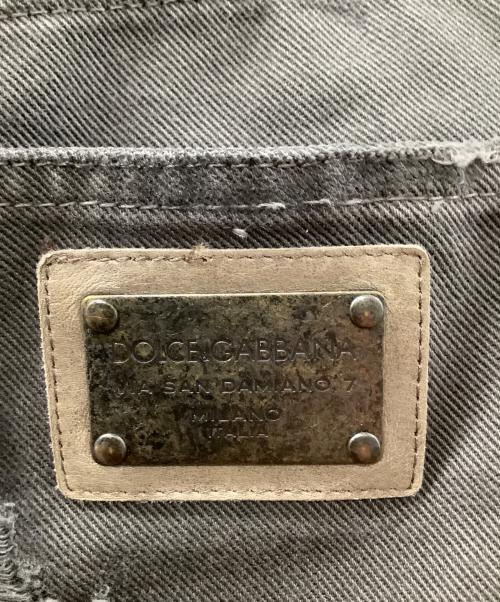 DOLCE & GABBANA（ドルチェ＆ガッバーナ）DOLCE & GABBANA (ドルチェ＆ガッバーナ) ダメージデニムパンツ ブラウン サイズ:46の古着・服飾アイテム