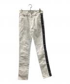 GIVENCHYジバンシィ）の古着「テープロゴジーンズ」｜ホワイト