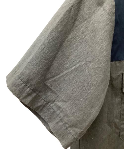 stussy（ステューシー）stussy (ステューシー) 刺繍ワークシャツ グレー×ネイビー サイズ:XLの古着・服飾アイテム