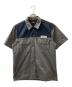 stussy（ステューシー）の古着「刺繍ワークシャツ」｜グレー×ネイビー