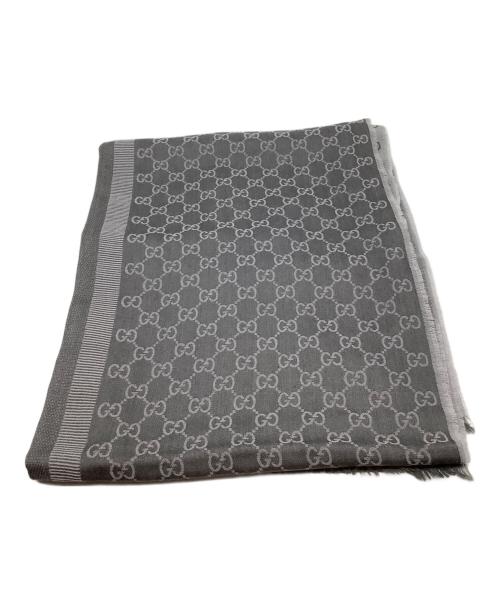 GUCCI（グッチ）GUCCI (グッチ) 大判ストール グレーの古着・服飾アイテム