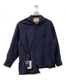 KOLOR（カラー）の古着「アシンメトリーシャツジャケット」｜ネイビー