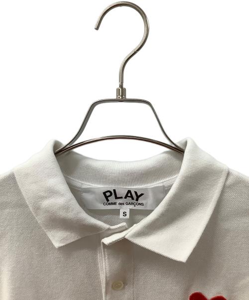 PLAY COMME des GARCONS（プレイコムデギャルソン）PLAY COMME des GARCONS (プレイ コムデギャルソン) ポロシャツ ホワイト サイズ:Sの古着・服飾アイテム