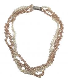 ISETAN（イセタン）の古着「淡水パールネックレス」｜ホワイト×ピンク