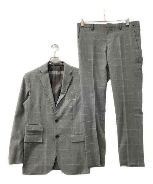 BLACK LABEL CRESTBRIDGE（ブラックレーベル クレストブリッジ）BLACK LABEL CRESTBRIDGE (ブラックレーベル クレストブリッジ) セットアップスーツ グレー サイズ:Lの古着・服飾アイテム