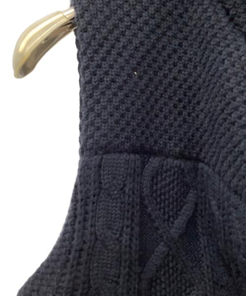 BURBERRY BLACK LABEL（バーバリーブラックレーベル）BURBERRY BLACK LABEL (バーバリーブラックレーベル) 中綿フーデッドニットベスト ネイビー サイズ:2の古着・服飾アイテム