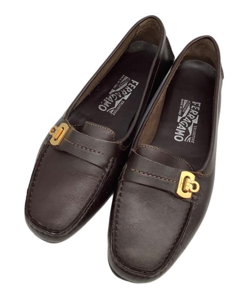 Salvatore Ferragamo（サルヴァトーレ フェラガモ）Salvatore Ferragamo (サルヴァトーレ フェラガモ) ガンチーニ ブラウン サイズ:24.5cmの古着・服飾アイテム