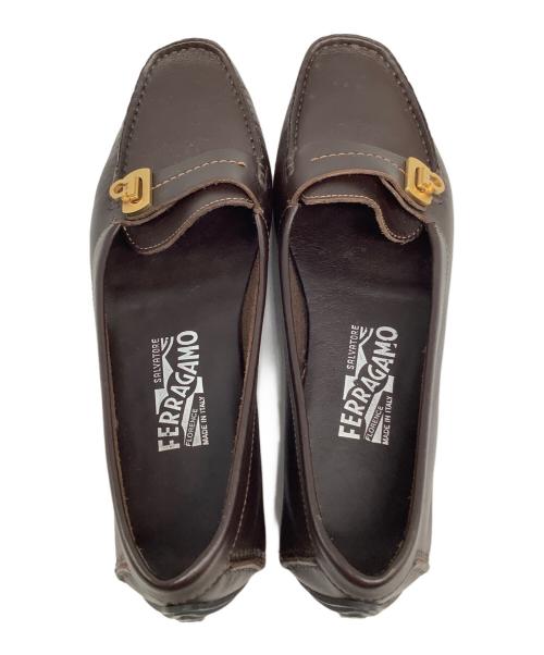 Salvatore Ferragamo（サルヴァトーレ フェラガモ）Salvatore Ferragamo (サルヴァトーレ フェラガモ) ガンチーニ ブラウン サイズ:24.5cmの古着・服飾アイテム