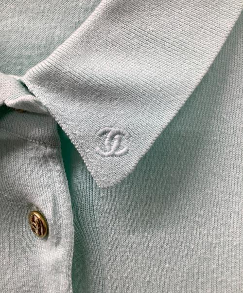 CHANEL（シャネル）CHANEL (シャネル) ゴールドボタン ココマーク スカイブルー サイズ:40の古着・服飾アイテム