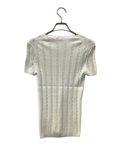 CHANEL（シャネル）CHANEL (シャネル) 半袖ニット ホワイト サイズ:38の古着・服飾アイテム