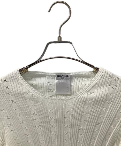 CHANEL（シャネル）CHANEL (シャネル) 半袖ニット ホワイト サイズ:38の古着・服飾アイテム