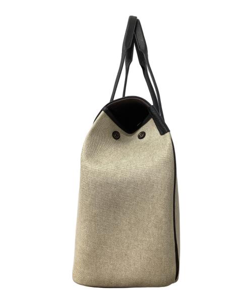 ETiAM（エティアム）ETiAM (エティアム) コンビネーションフラップトートバッグ ブラック×アイボリーの古着・服飾アイテム