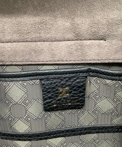 ETiAM（エティアム）ETiAM (エティアム) コンビネーションフラップトートバッグ ブラック×アイボリーの古着・服飾アイテム