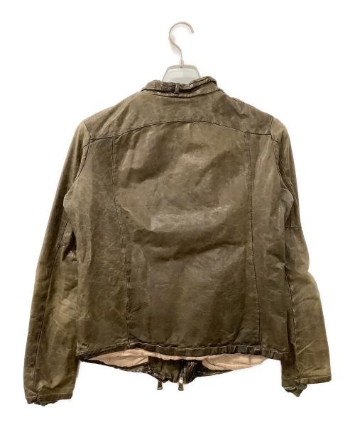 GIORGIO BRATO（ジョルジョブラッド）GIORGIO BRATO (ジョルジョブラッド) ラムレザージャケット カーキ サイズ:46の古着・服飾アイテム