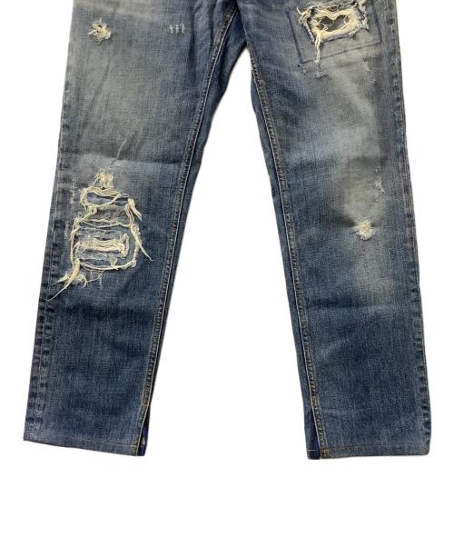 DOLCE & GABBANA（ドルチェ＆ガッバーナ）DOLCE & GABBANA (ドルチェ＆ガッバーナ) ダメージデニムパンツ インディゴ サイズ:48の古着・服飾アイテム