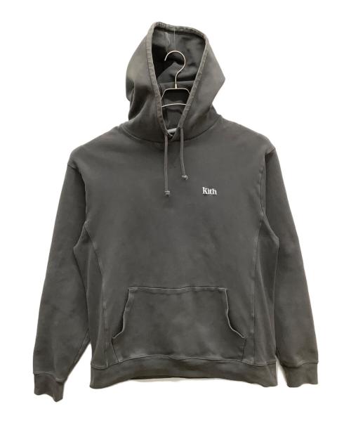 KITH（キス）KITH (キス) スモールロゴフーディースウェットパーカー グレー サイズ:Lの古着・服飾アイテム