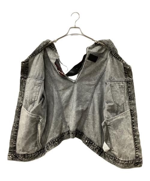 MADE IN HEAVEN（メイド イン ヘブン）MADE IN HEAVEN (メイド イン ヘブン) リメイクデニムジャケット グレー サイズ:2の古着・服飾アイテム