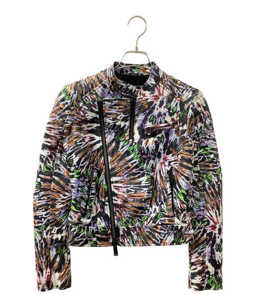 DSQUARED2（ディースクエアード）DSQUARED2 (ディースクエアード) ライダースジャケット マルチカラー サイズ:38の古着・服飾アイテム