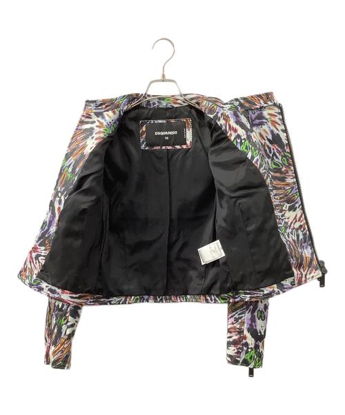 DSQUARED2（ディースクエアード）DSQUARED2 (ディースクエアード) ライダースジャケット マルチカラー サイズ:38の古着・服飾アイテム