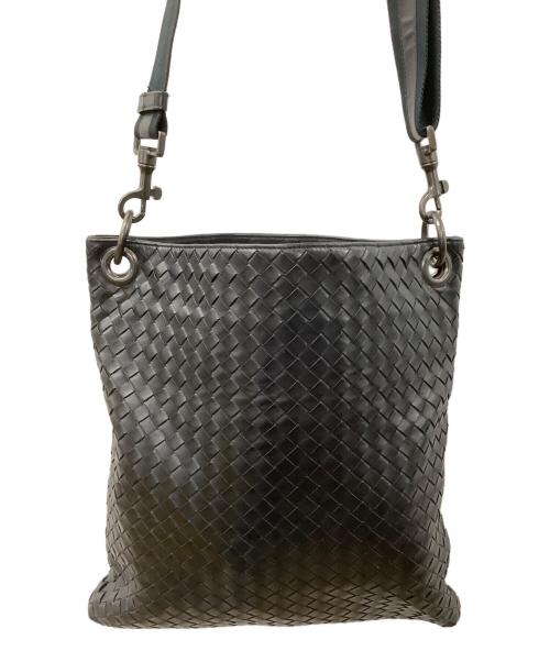BOTTEGA VENETA（ボッテガベネタ）BOTTEGA VENETA (ボッテガベネタ) イントレチャート ショルダーバッグ ブラックの古着・服飾アイテム