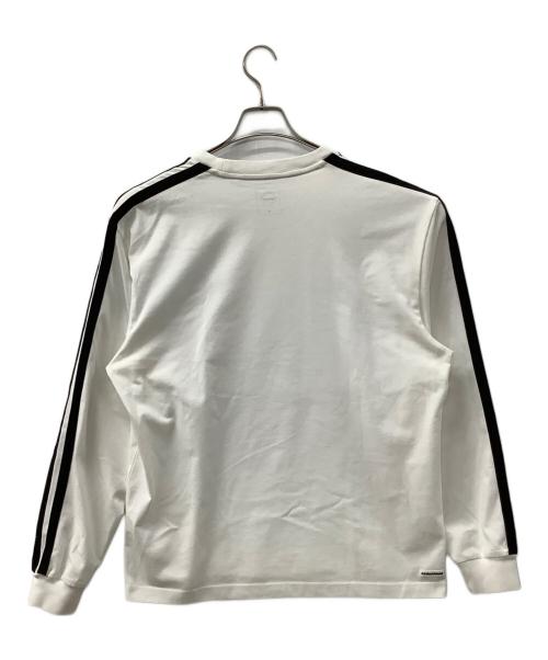 F.C.Real Bristol（エフシーレアルブリストル）F.C.Real Bristol (エフシーレアルブリストル) LINE TEAM L/S BAGGY TEE ホワイト×ブラック サイズ:Mの古着・服飾アイテム