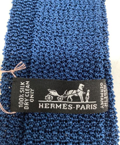 HERMES（エルメス）HERMES (エルメス) ニットネクタイ ブルー サイズ:-の古着・服飾アイテム