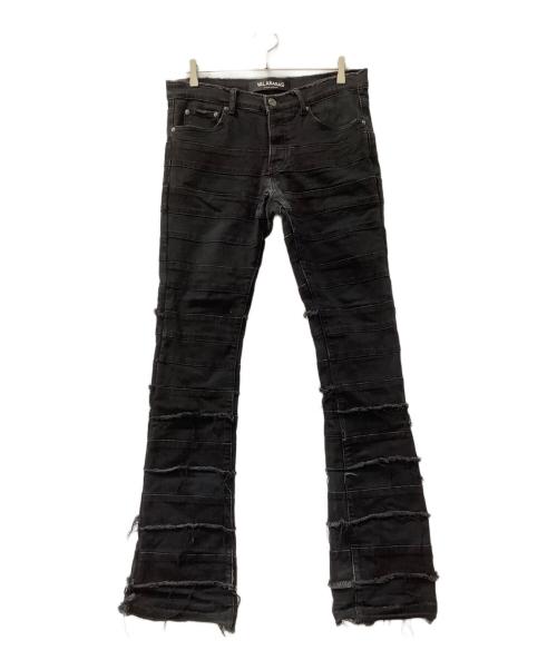 VALABASAS（バラバサス）VALABASAS (バラバサス) 切替しフレアデニムパンツ ブラック サイズ:32の古着・服飾アイテム