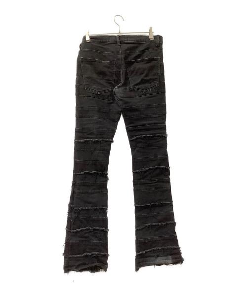 VALABASAS（バラバサス）VALABASAS (バラバサス) 切替しフレアデニムパンツ ブラック サイズ:32の古着・服飾アイテム