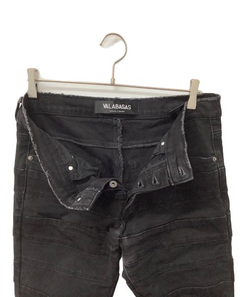 VALABASAS（バラバサス）VALABASAS (バラバサス) 切替しフレアデニムパンツ ブラック サイズ:32の古着・服飾アイテム