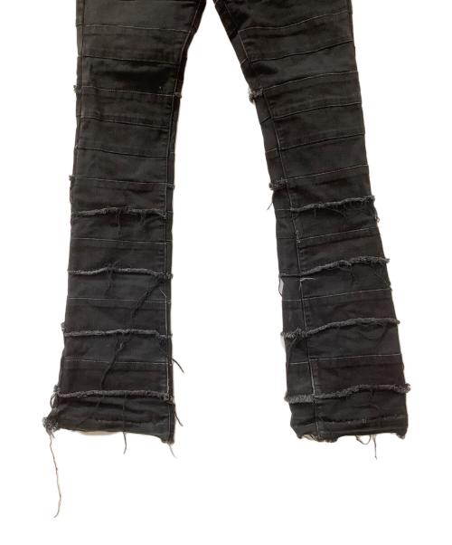 VALABASAS（バラバサス）VALABASAS (バラバサス) 切替しフレアデニムパンツ ブラック サイズ:32の古着・服飾アイテム