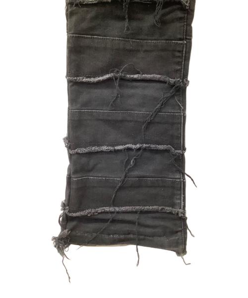 VALABASAS（バラバサス）VALABASAS (バラバサス) 切替しフレアデニムパンツ ブラック サイズ:32の古着・服飾アイテム