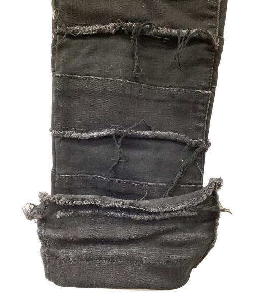 VALABASAS（バラバサス）VALABASAS (バラバサス) 切替しフレアデニムパンツ ブラック サイズ:32の古着・服飾アイテム