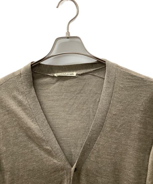 beautiful people（ビューティフルピープル）beautiful people (ビューティフルピープル) Vネックカーディガン グレー サイズ:Mの古着・服飾アイテム