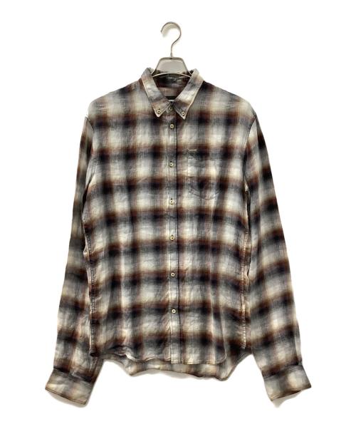 DSQUARED2（ディースクエアード）DSQUARED2 (ディースクエアード) チェックシャツ グレー サイズ:48の古着・服飾アイテム