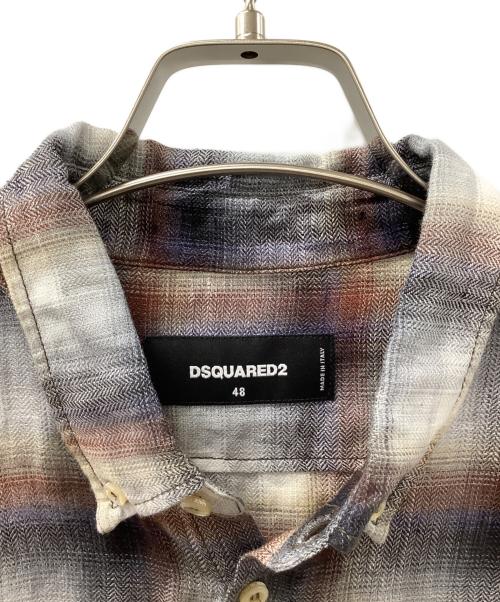 DSQUARED2（ディースクエアード）DSQUARED2 (ディースクエアード) チェックシャツ グレー サイズ:48の古着・服飾アイテム