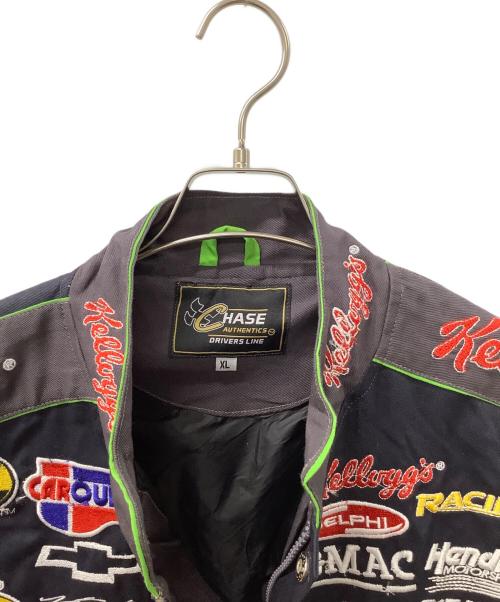 CHASE authentics（チェイスオーセンティック）CHASE authentics (チェイスオーセンティック) レーシングジャケット ブラック サイズ:XLの古着・服飾アイテム