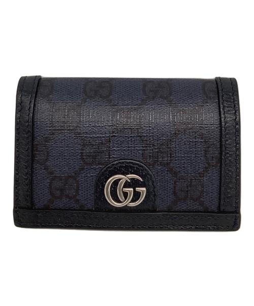 GUCCI（グッチ）GUCCI (グッチ) カードケース ネイビーの古着・服飾アイテム