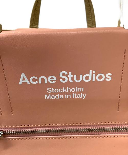 Acne studios（アクネ ストゥディオス）Acne studios (アクネ ストゥディオス) ペイパリーナイロントートバッグ ブラウン×ピンクの古着・服飾アイテム