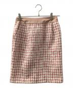 QUEENS COURTクイーンズコート）の古着「ツイードスカート」｜ピンク