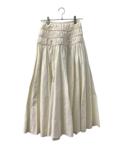 Curensology（カレンソロジー）Curensology (カレンソロジー) パイピングスカート アイボリー サイズ:36 未使用品の古着・服飾アイテム