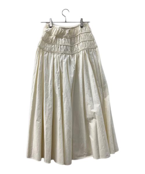 Curensology（カレンソロジー）Curensology (カレンソロジー) パイピングスカート アイボリー サイズ:36 未使用品の古着・服飾アイテム